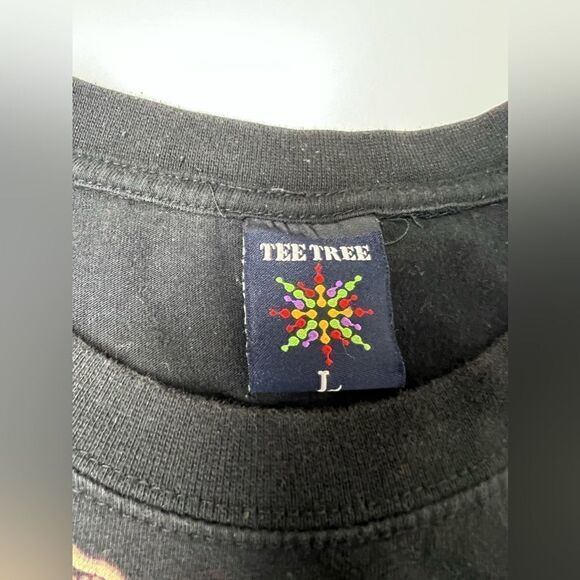 Vintage TEE TREE T-SHIRT BLACK GOTHIC STYLE SIZE L - Picture 5 of 10